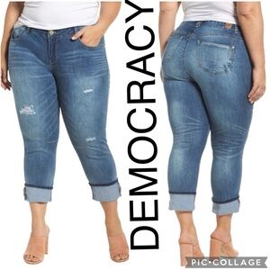 (N5) Democracy "Flex" - ellent Coolmax®
Straight leg skinny jeans, capri,size 12